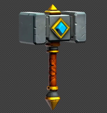 【3Dモデル 武器】ハンマー 5点セット/ファンタジー/RPG/ゲーム素材