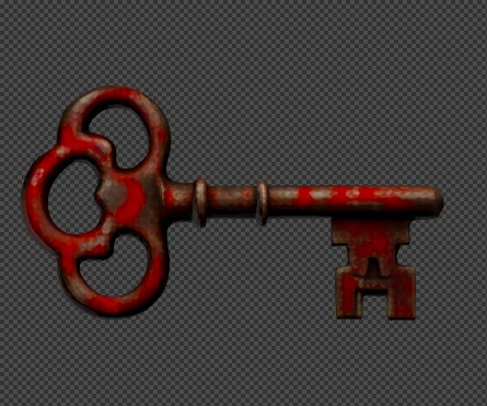【3Dモデル】血のついた鍵 パート3 / ホラーゲーム素材