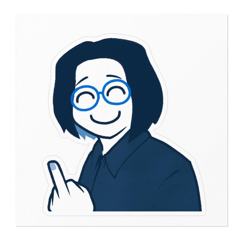 【非公式】zensen - san - sticker - whiteback