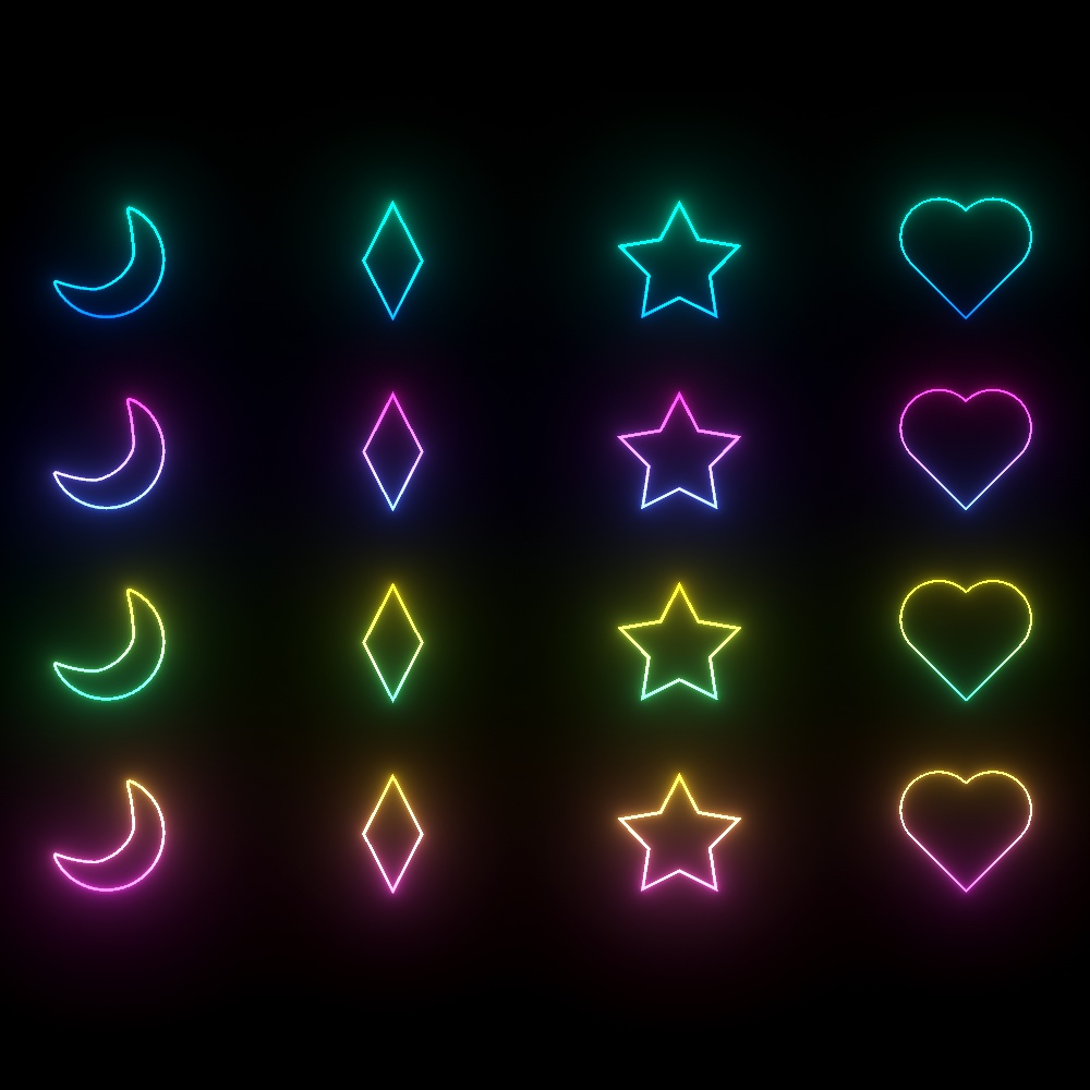 音楽系ネオン看板(全104点)セット🎤【VRChat想定】