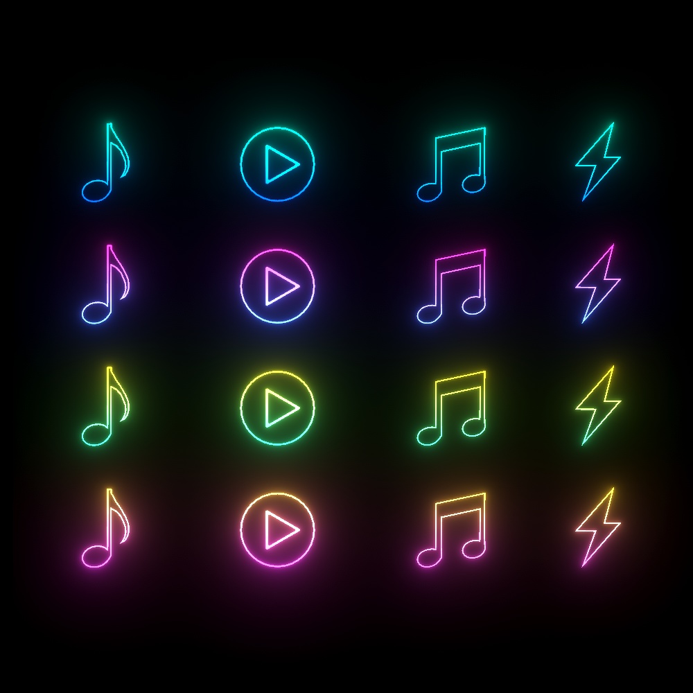音楽系ネオン看板(全104点)セット🎤【VRChat想定】