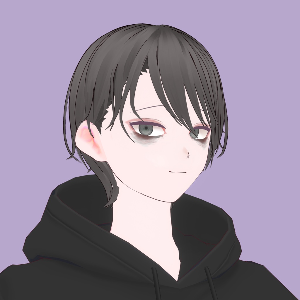 耳かけショートウルフ 男 女 中性【vroid用髪型】