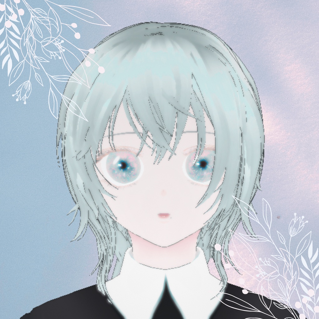 【vroid 髪】儚げウルフ 女 中性 ヘア ヘアプリセット