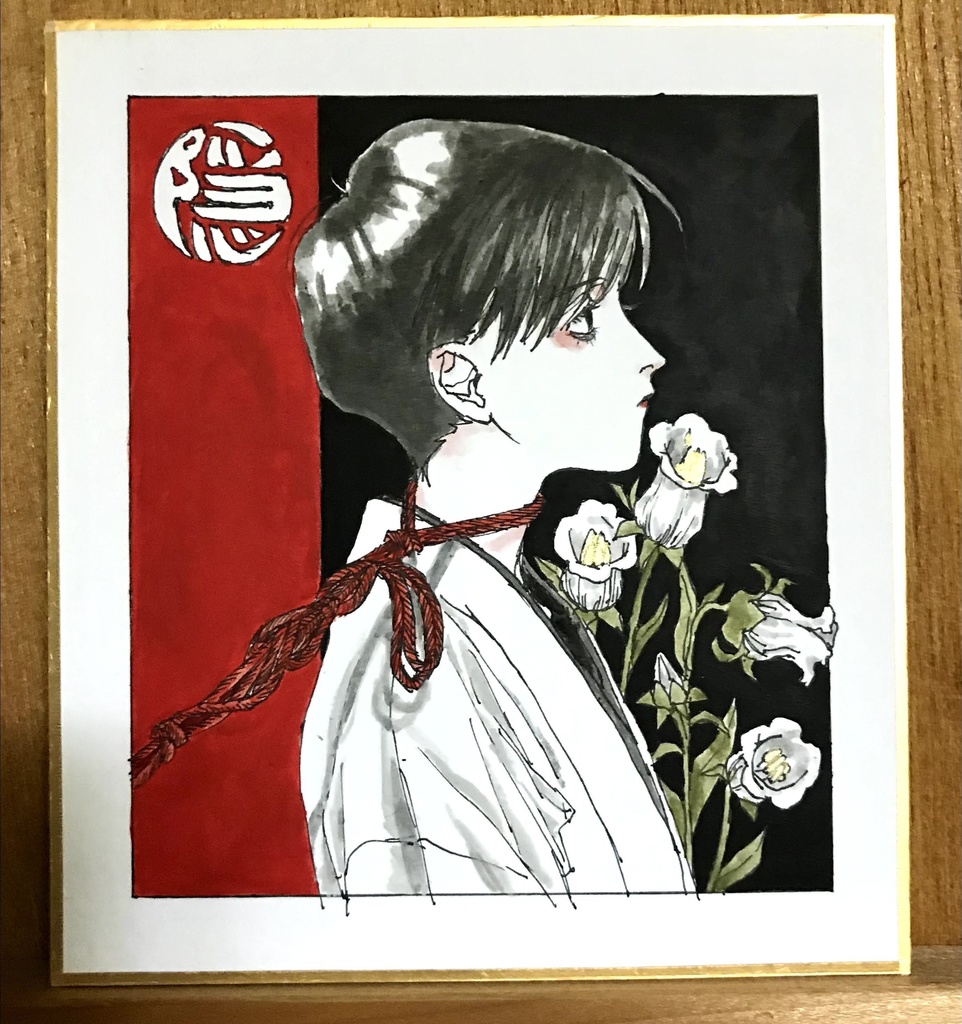 「淡」ミニ色紙原画／Paperboard painting