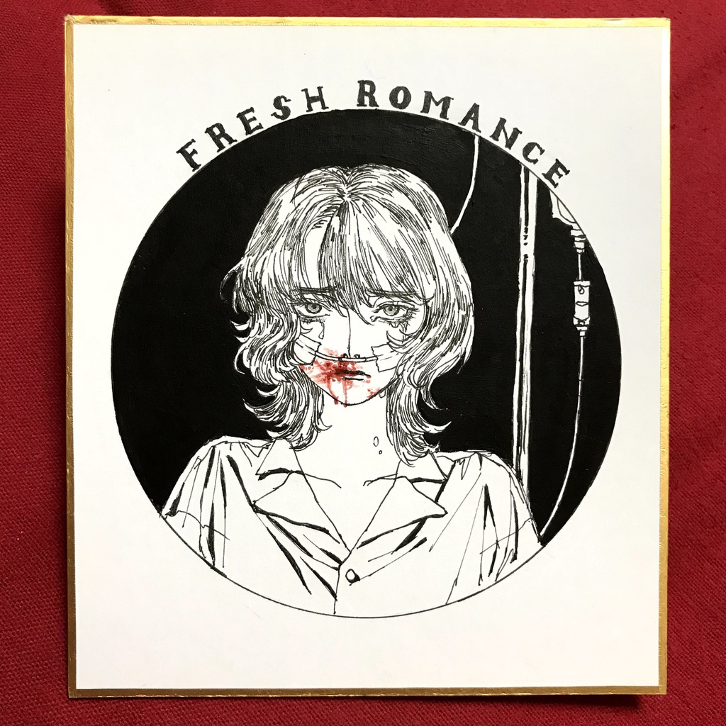 「Fresh Romance ⓶」ミニ色紙原画／Paperboard Illustration