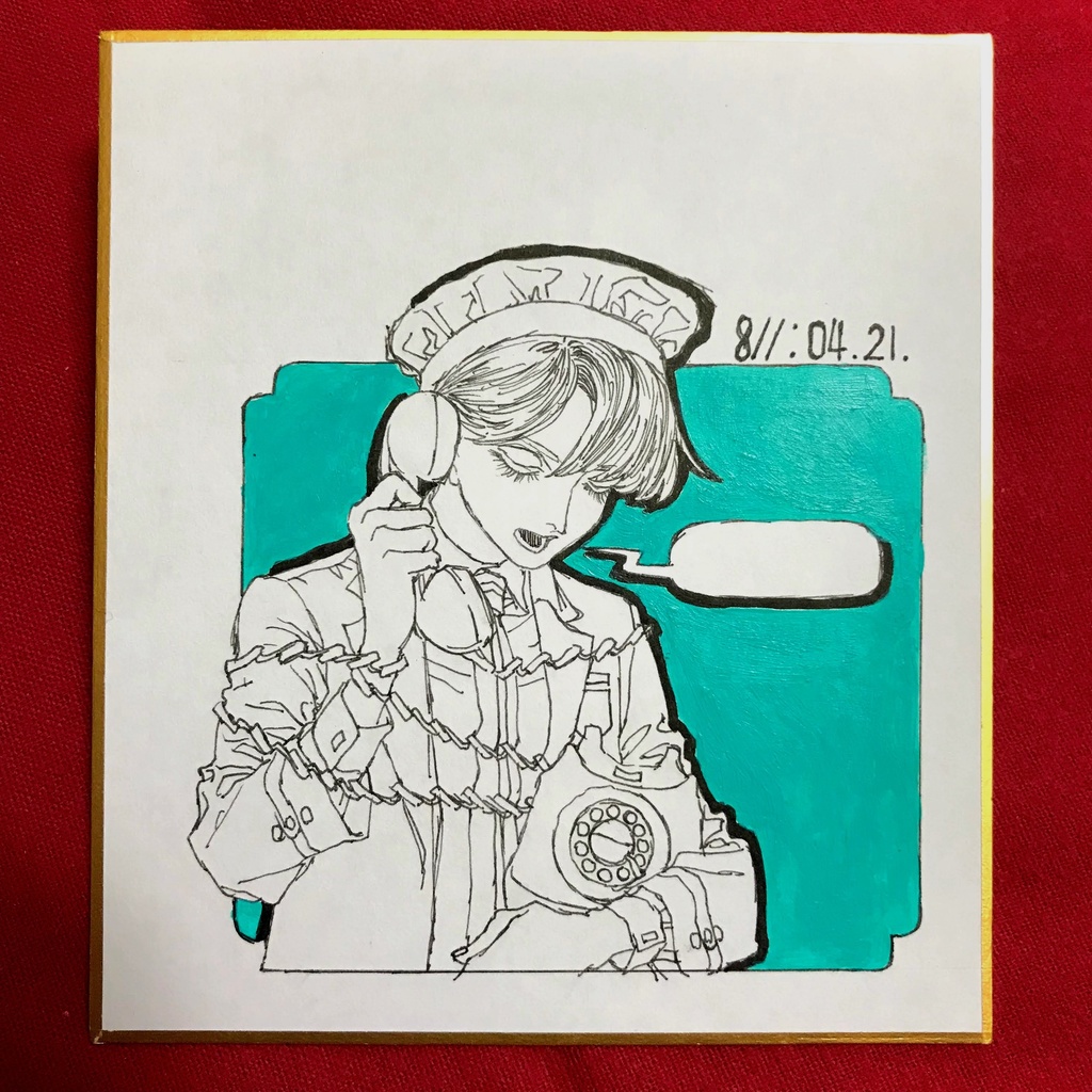 「1962」ミニ色紙原画/Paperboard Painting