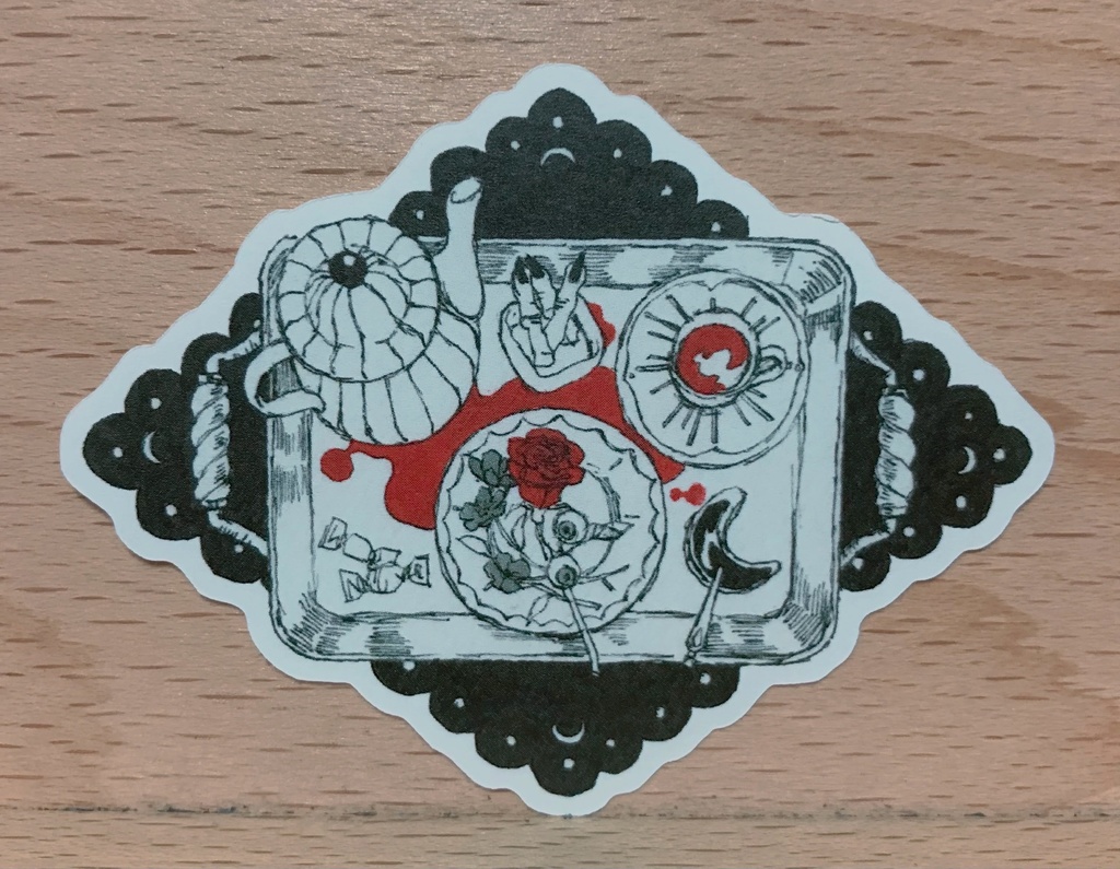 「魔女のティータイム」ステッカー