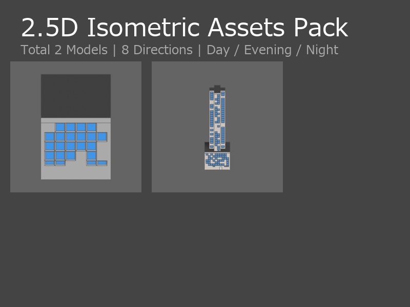 【無料サンプル】2.5Dアニメ調ビル素材集 Vol.1 [オフィスビル編] - 動作確認用