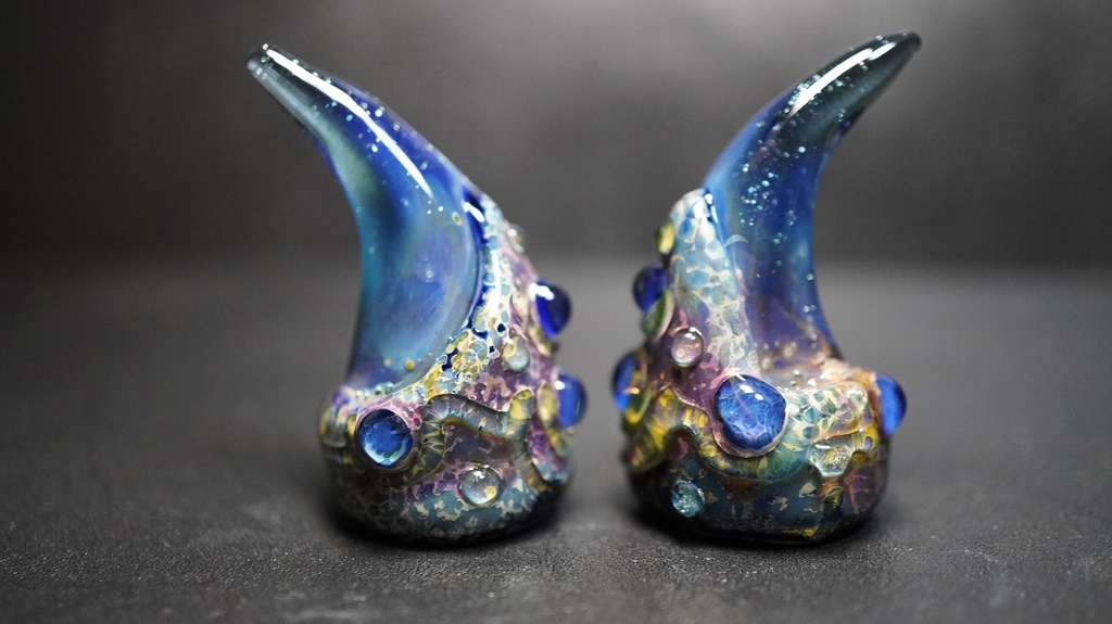 ガラス角 大(青)