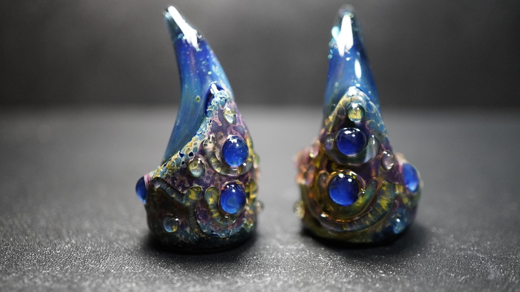 ガラス角 大(青)