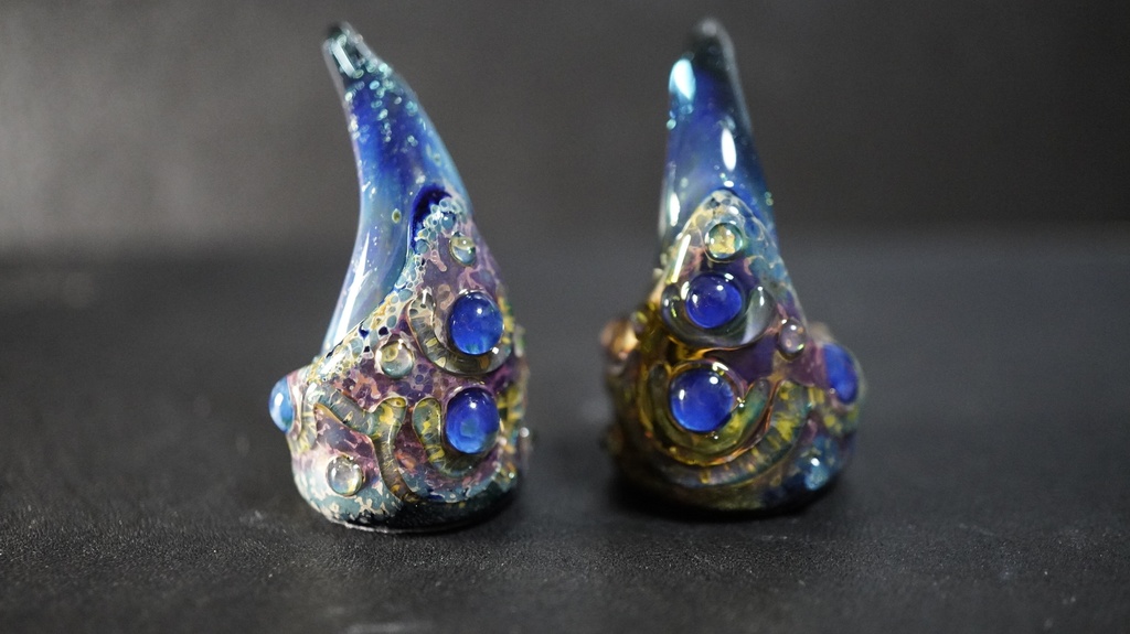 ガラス角 大(青)