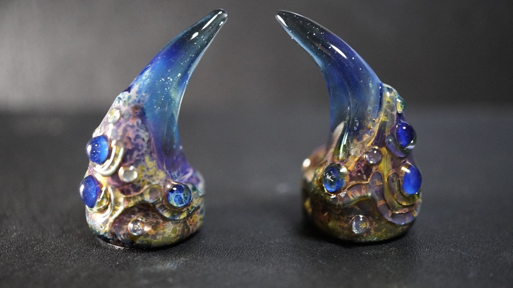 ガラス角 大(青)