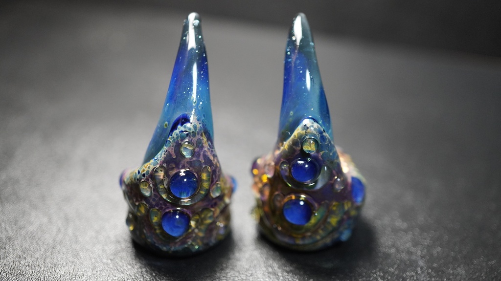 ガラス角 大(青)