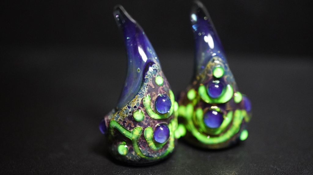 ガラス角 大(青)