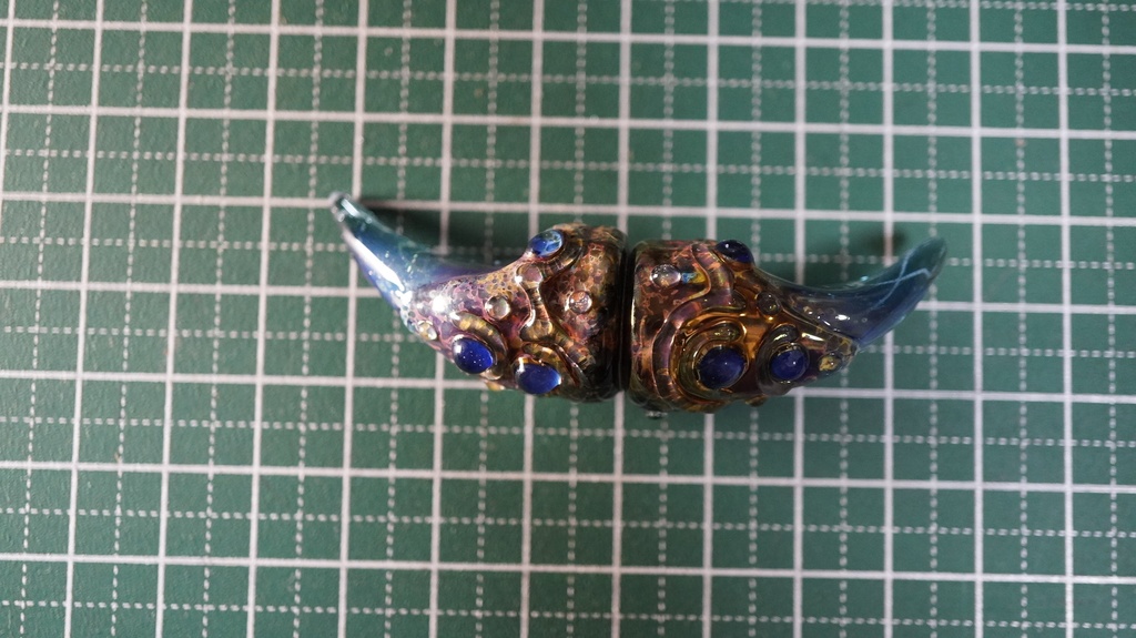 ガラス角 大(青)