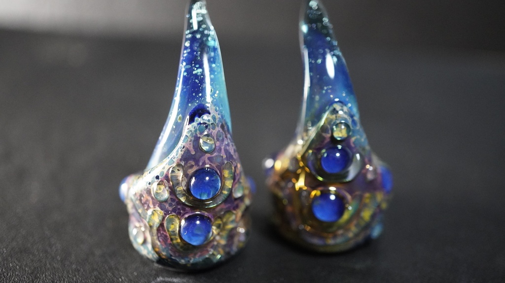 ガラス角 大(青)