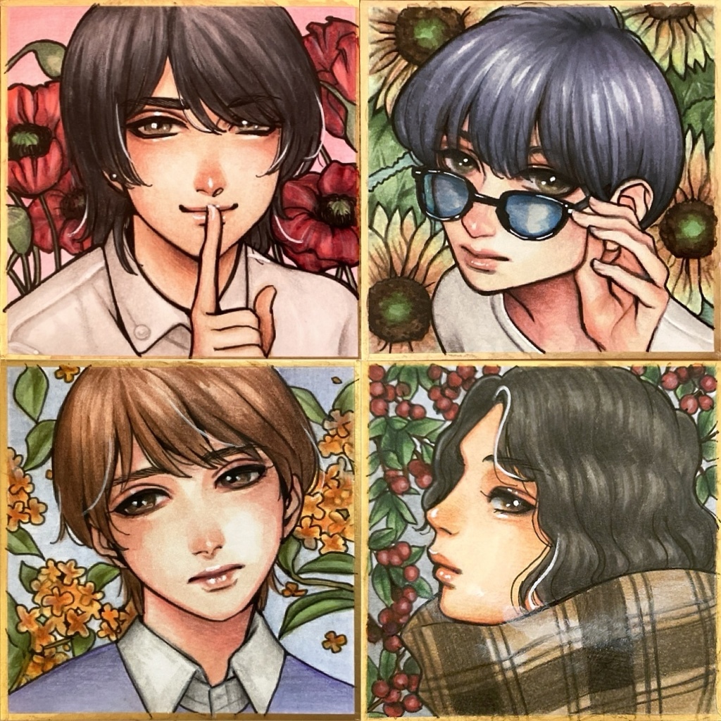 豆色紙原画（全4種）