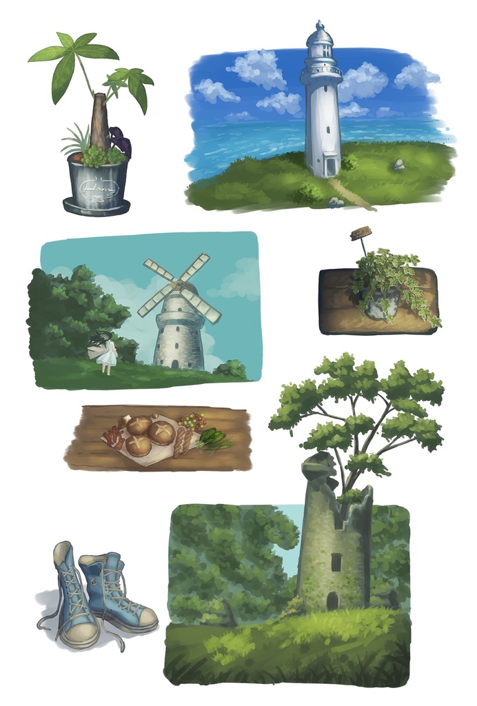 ポストカード　ちいさなイラスト詰め合わせ１