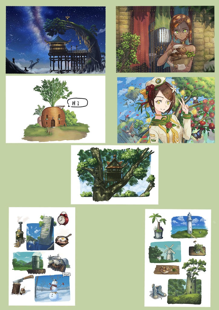 ポストカード ちいさなイラスト詰め合わせ2