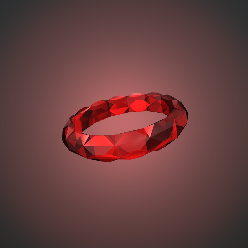 クリスタル リング【3Dアクセサリー】