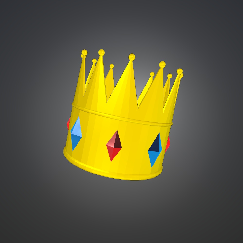 ローポリ 王冠【3Dアクセサリー】