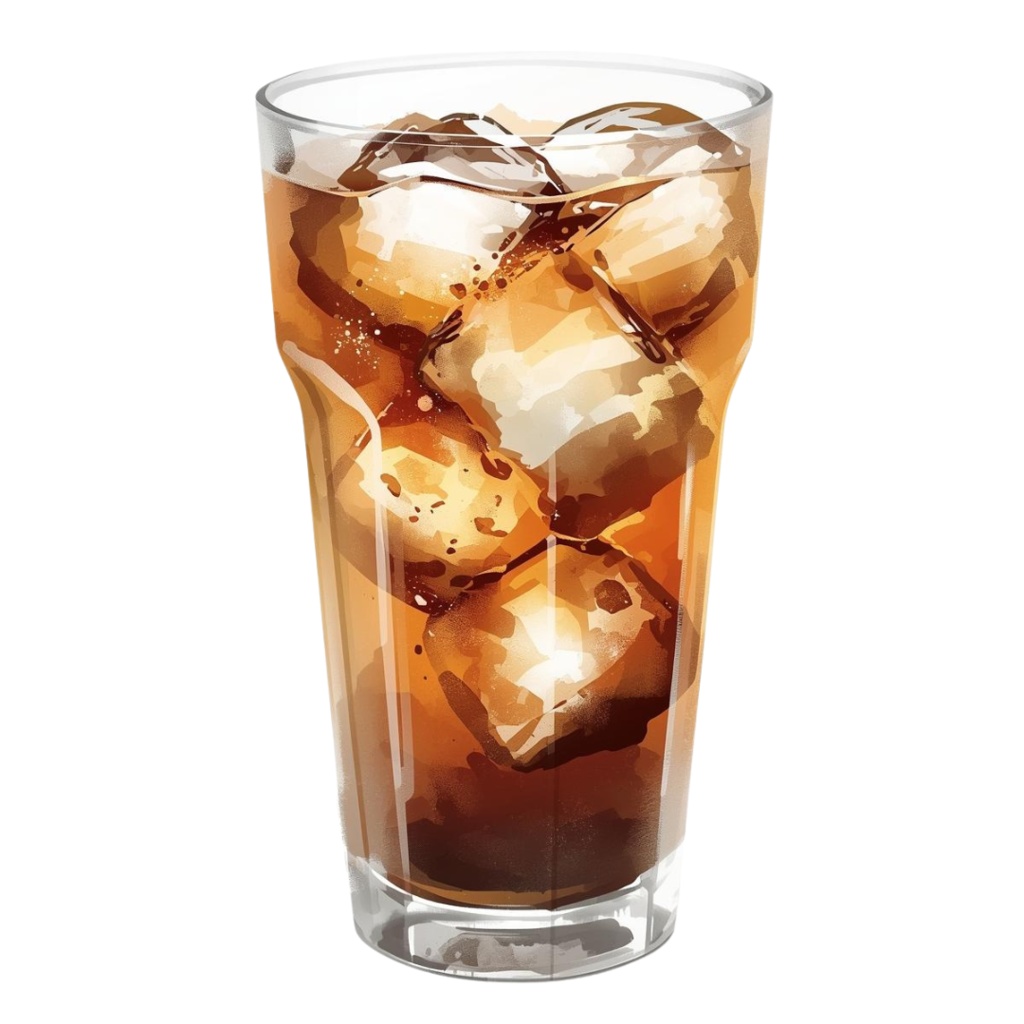 水彩画風 海辺カフェとメニュー のクリップアートセット(PNG・全12点)