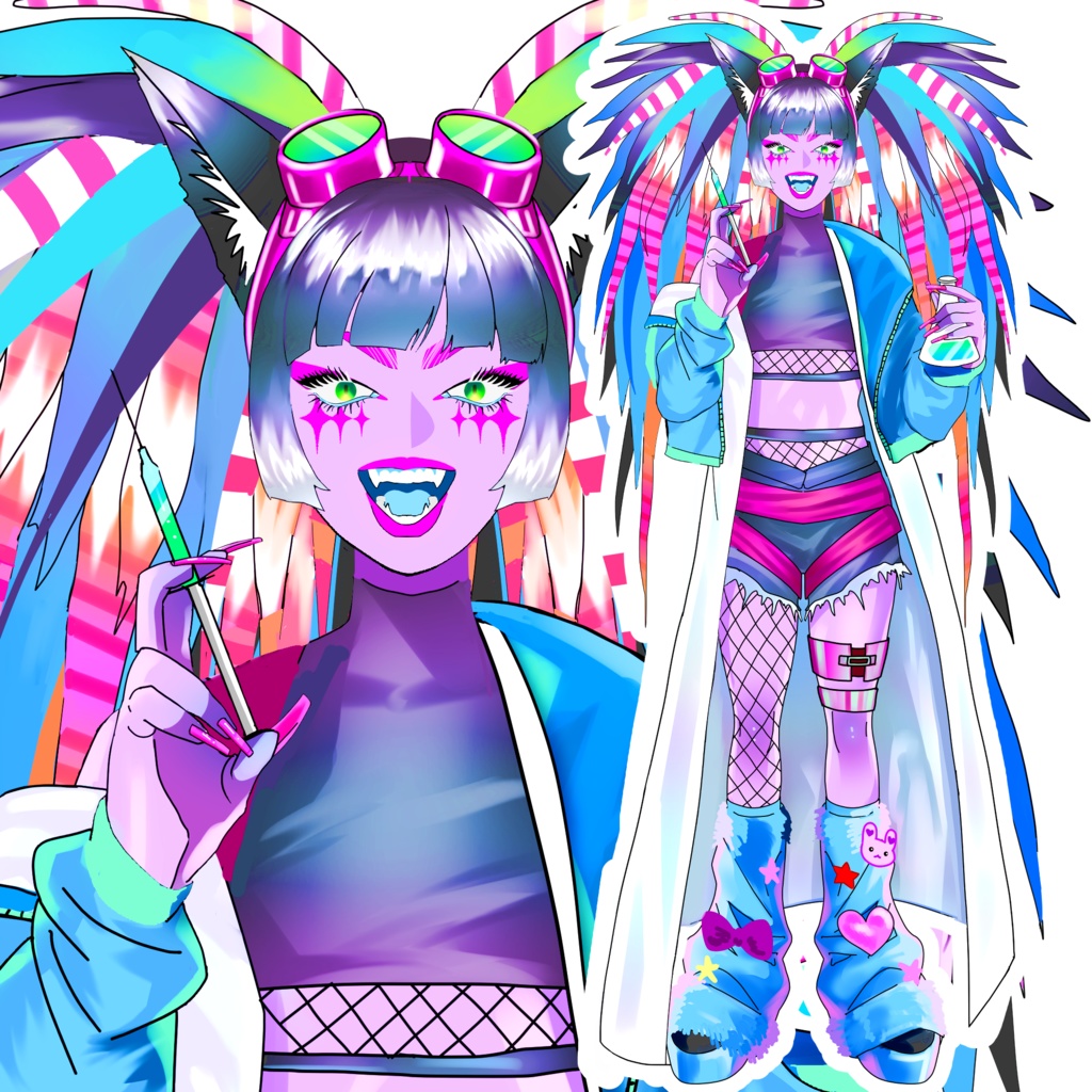 立ち絵 | ギャル | 科学者 | PNG | 商用利用可能