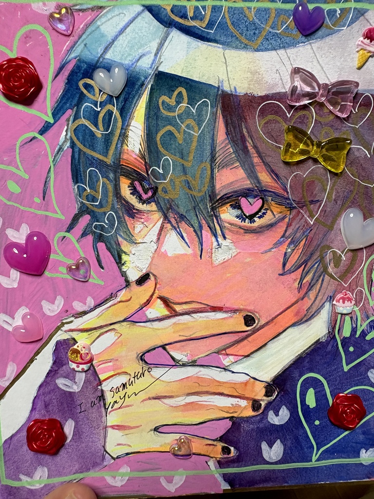 【手書き色紙】ハートシリーズ１【アナログ】