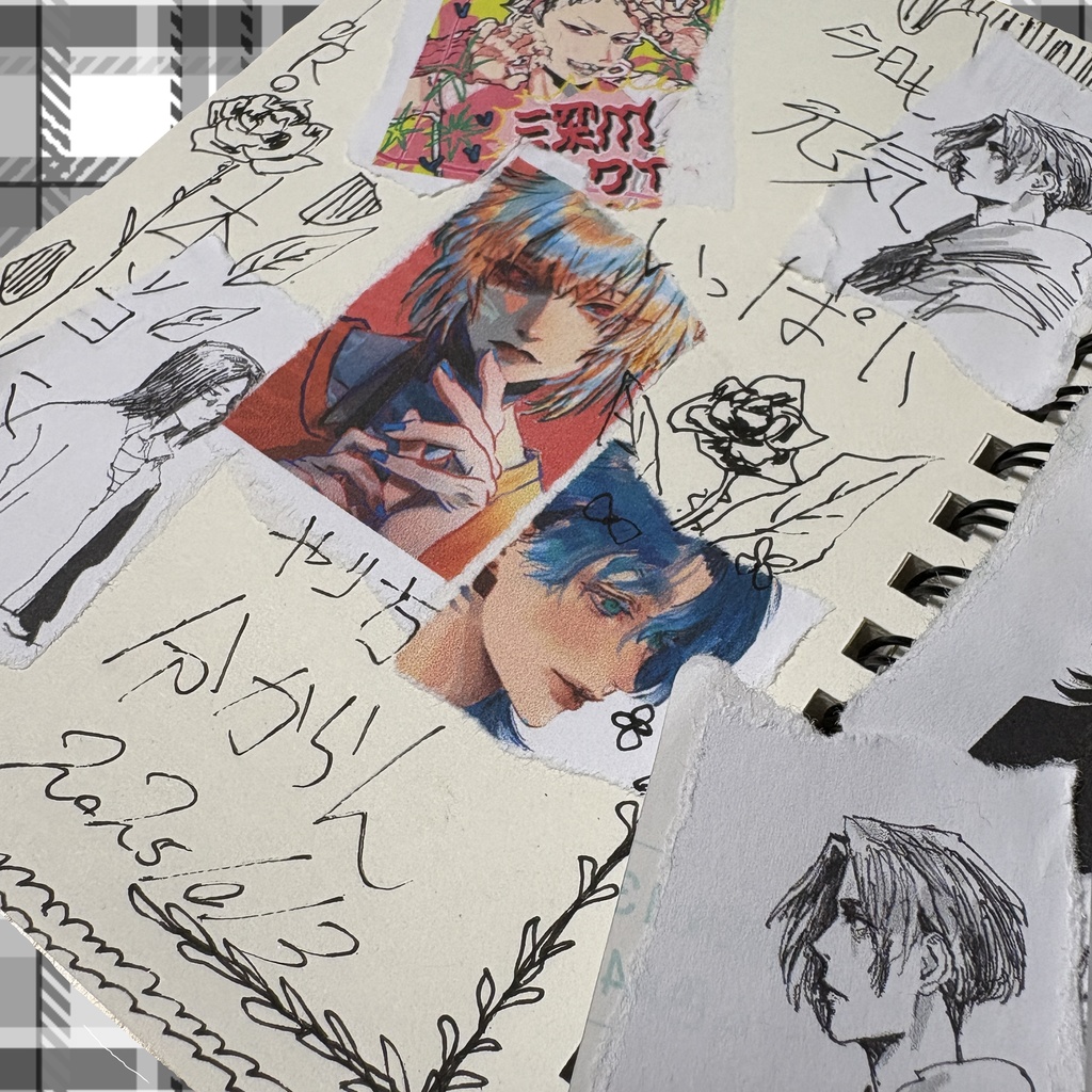 手書き | コラージュ | 手帳デコ | 12set | JPG | 350dpi