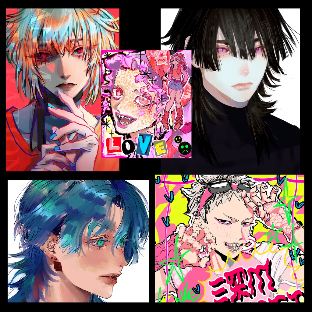 手書き | コラージュ | 手帳デコ | 12set | JPG | 350dpi