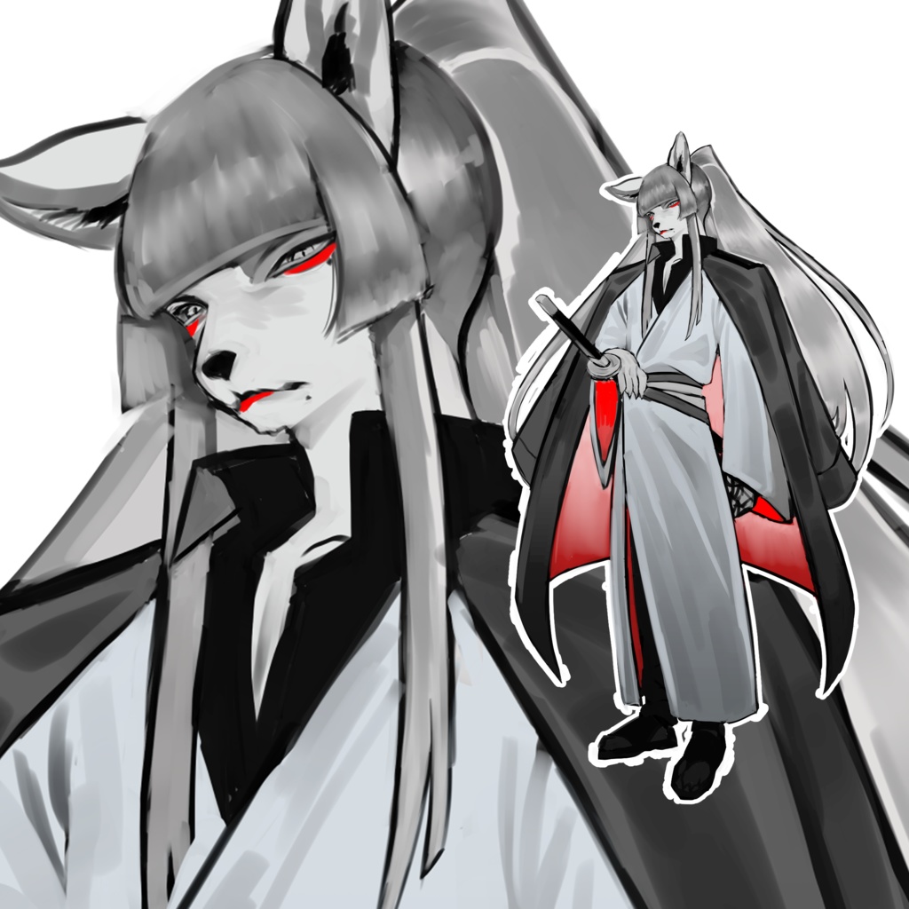 無料版あり | ケモ | 侍 | 青年 | PNG | 商用利用可能