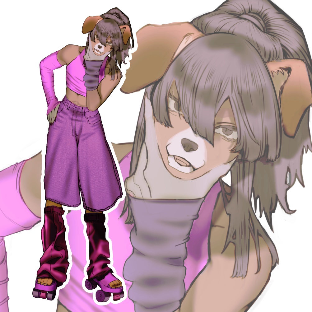 立ち絵 | 犬 | ケモ | PNG | 商用利用可能