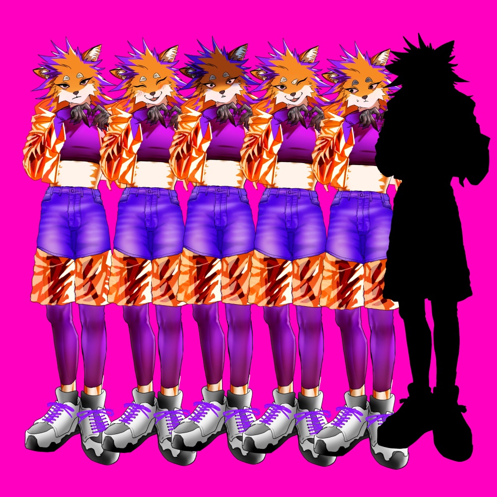 無料版あり | ケモ | 派手 | 狐 | PNG | 商用利用可能