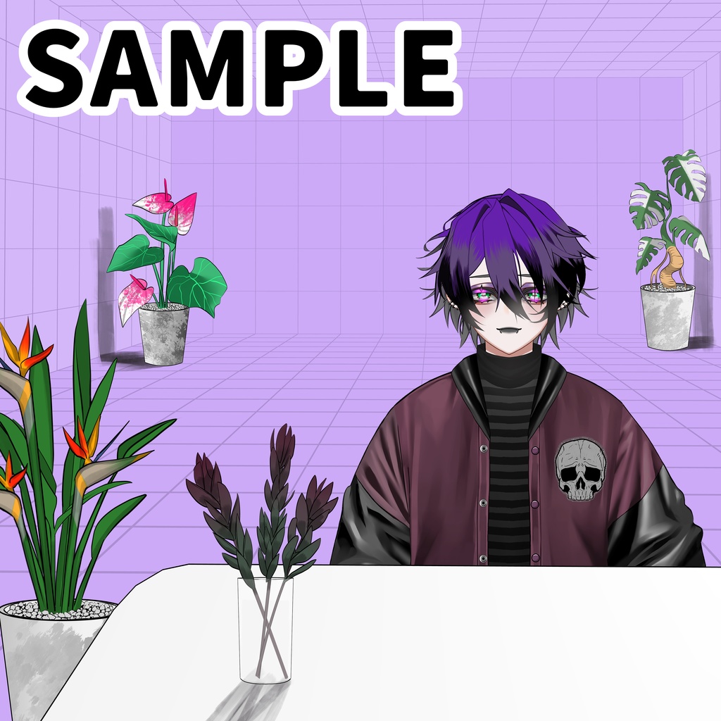 植物好きによる観葉植物イラスト4点セット 【配信素材/背景小物/透過PNG】