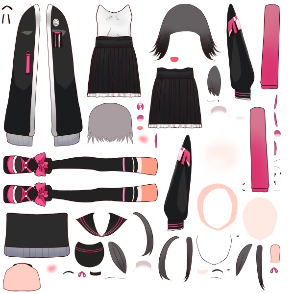 【VTS対応】live2dモデル【汎用モデル】