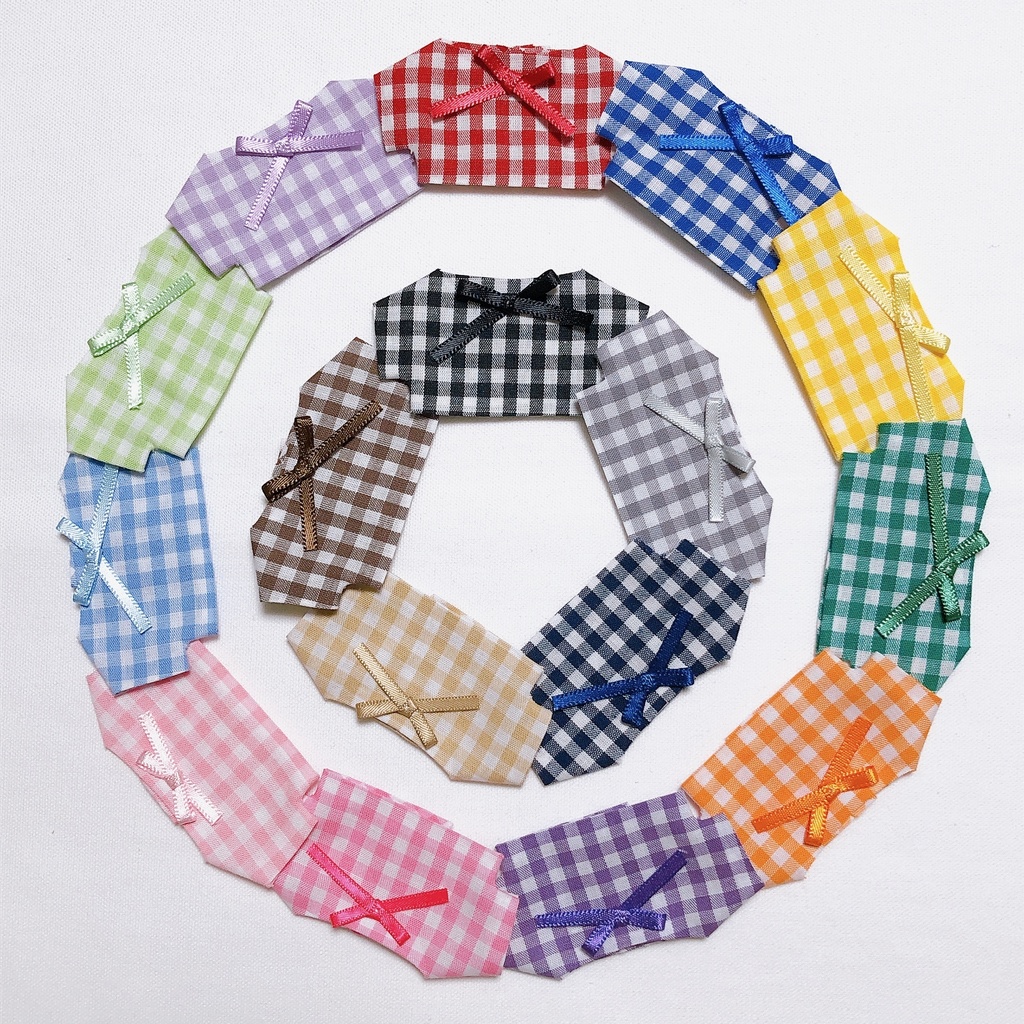 【10cm】ribbon shirt (checkered)