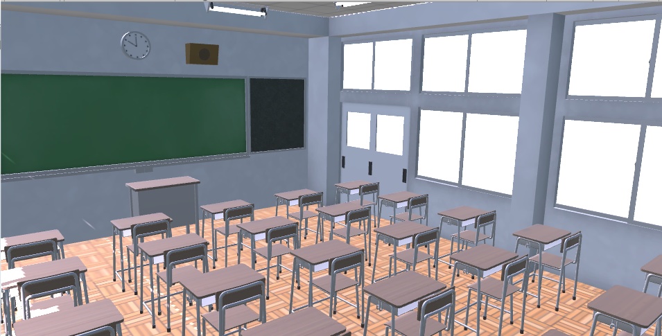 【3Dモデル】学校の教室
