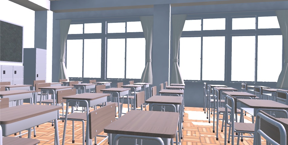 【3Dモデル】学校の教室