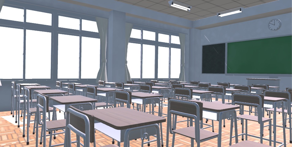 【3Dモデル】学校の教室