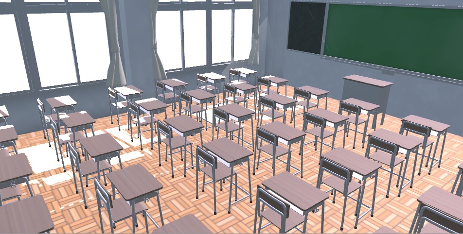 【3Dモデル】学校の教室
