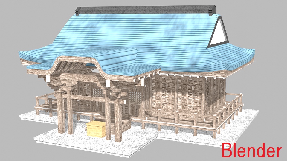 【無料】神社(拝殿)