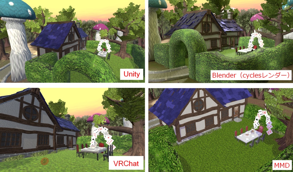 【3Dモデル】不思議の国のお茶会