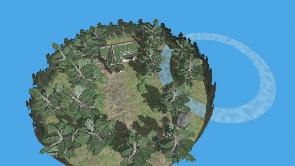 森の中の家(背景モデル制作の解説記事サンプル)