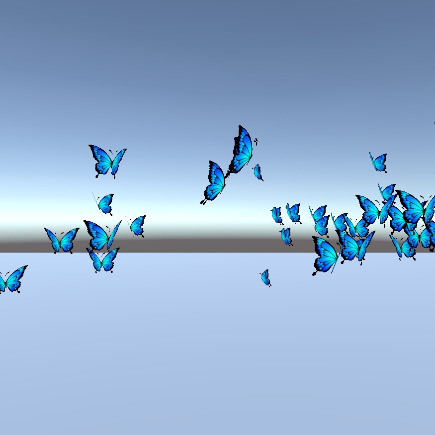 【無料】羽ばたく蝶々のシェーダー(Butterfly Flutter Shader)