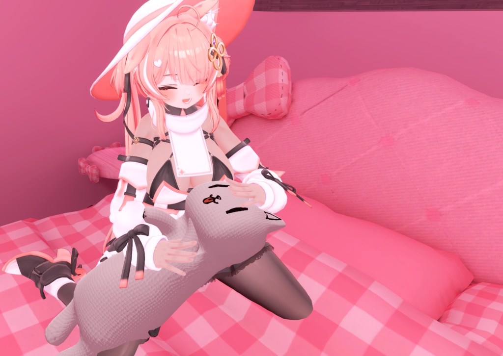 3Dゆらゆらぬいぐるみ「さむしんぐ」(VRChat向け)