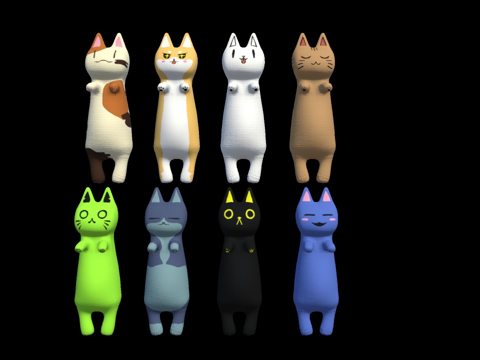 3Dゆらゆらぬいぐるみ「さむしんぐ」(VRChat向け)