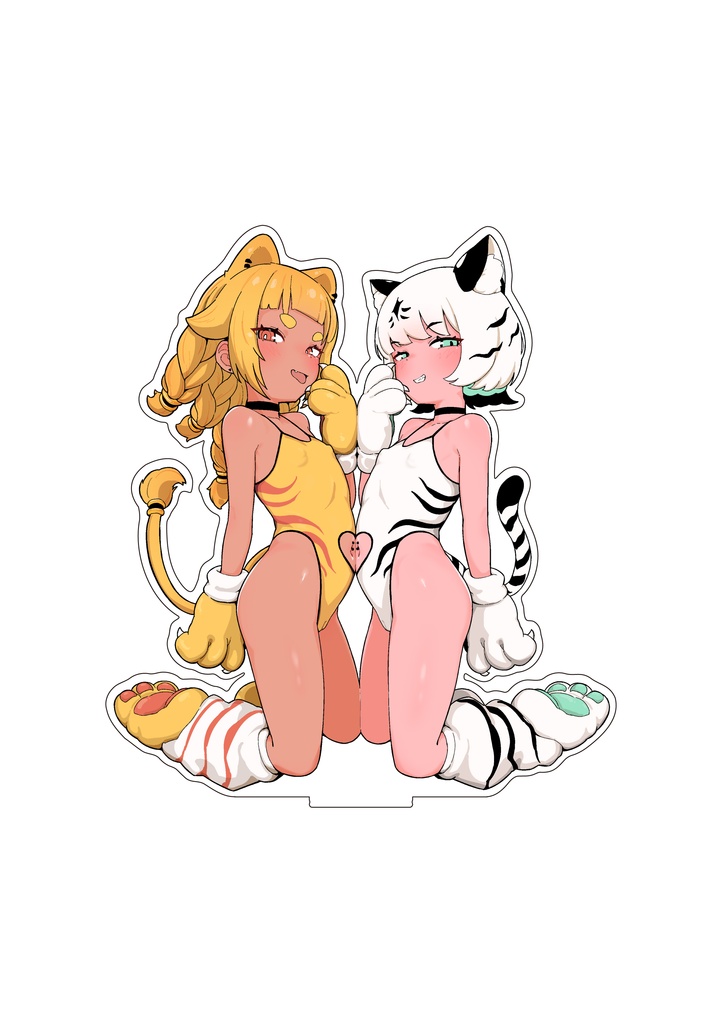 【ナナミヅキさんコラボ】カディアさまと白虎ちゃんアクリルフィギュア