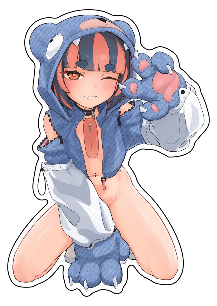 シャケクマちゃん(ノーパンクマパーカー)