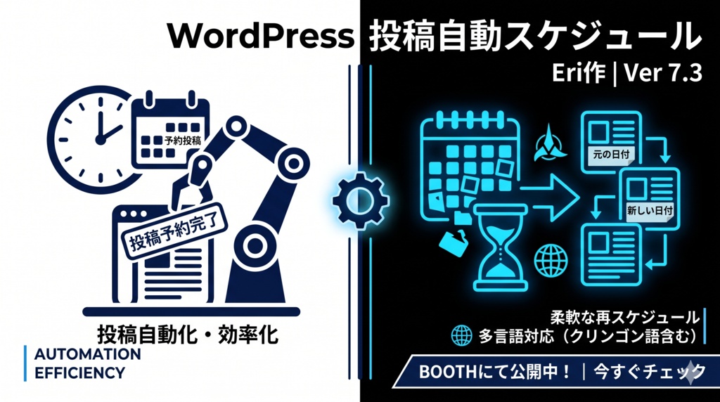 WordPress「カスタム自動スケジュール」プラグイン（再スケジュール機能・多言語対応）