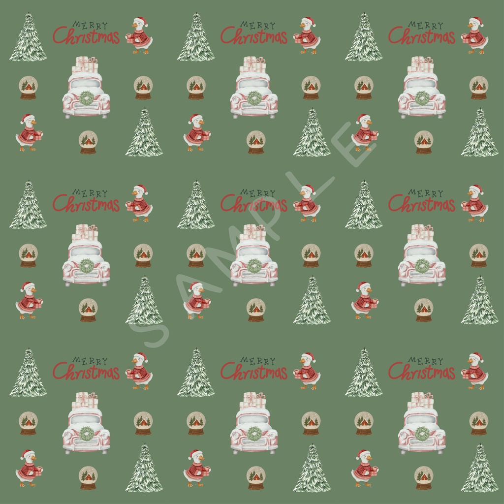 クリスマス柄デジタルペーパー 5枚セットC